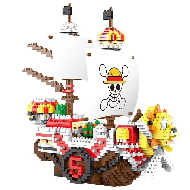 2247pcs+ Anime One Piece Building Blocks – Thousand Sunny Pirate Ship with Luffy & Tony Chopper Micro Figures - Image 2