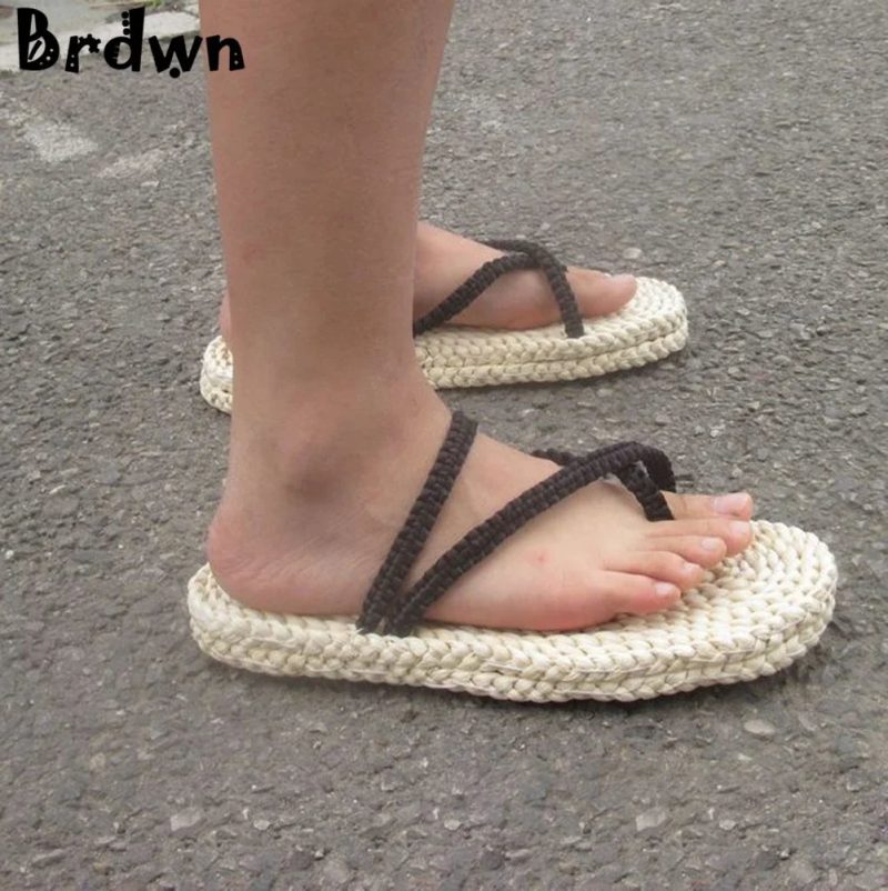 Brdwn Luffy Cosplay shoes straw sandals Slippers - Image 6