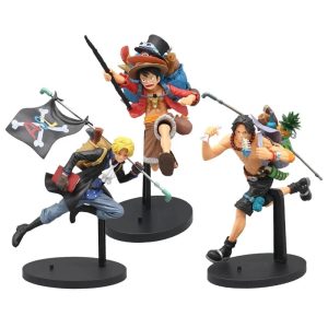 17cm One Piece Running Sabo, Ace & Luffy Anime Figure