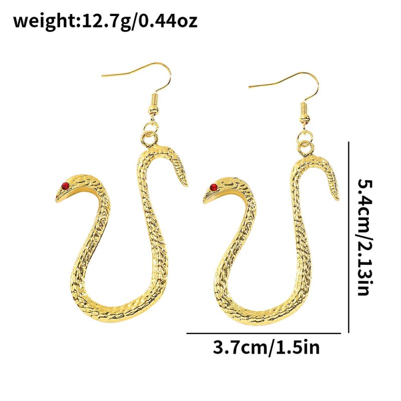 Cartoon Snake Pendant Earrings - Image 3