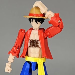 3D Printed One Piece Luffy Action Figure