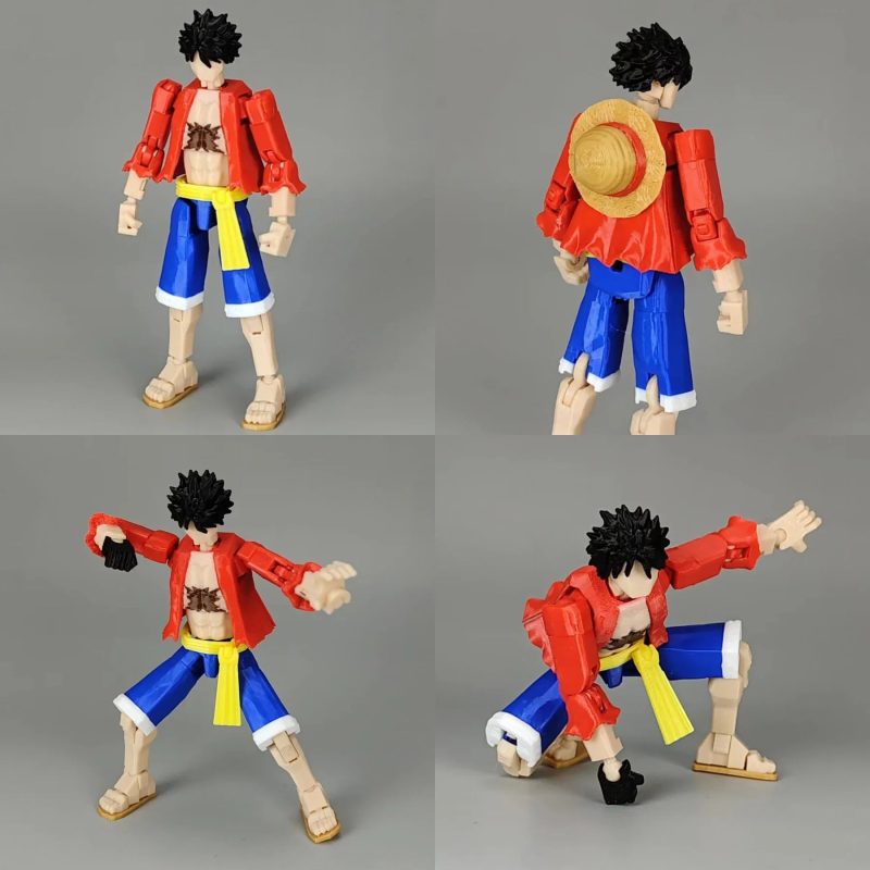 3D Printed One Piece Luffy Action Figure - Image 2