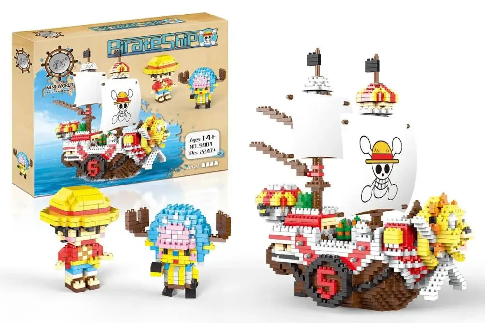 2247pcs+ Anime One Piece Building Blocks – Thousand Sunny Pirate Ship with Luffy & Tony Chopper Micro Figures - Image 6