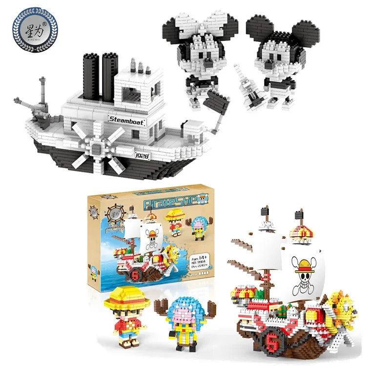 2247pcs+ Anime One Piece Building Blocks – Thousand Sunny Pirate Ship with Luffy & Tony Chopper Micro Figures - Image 5